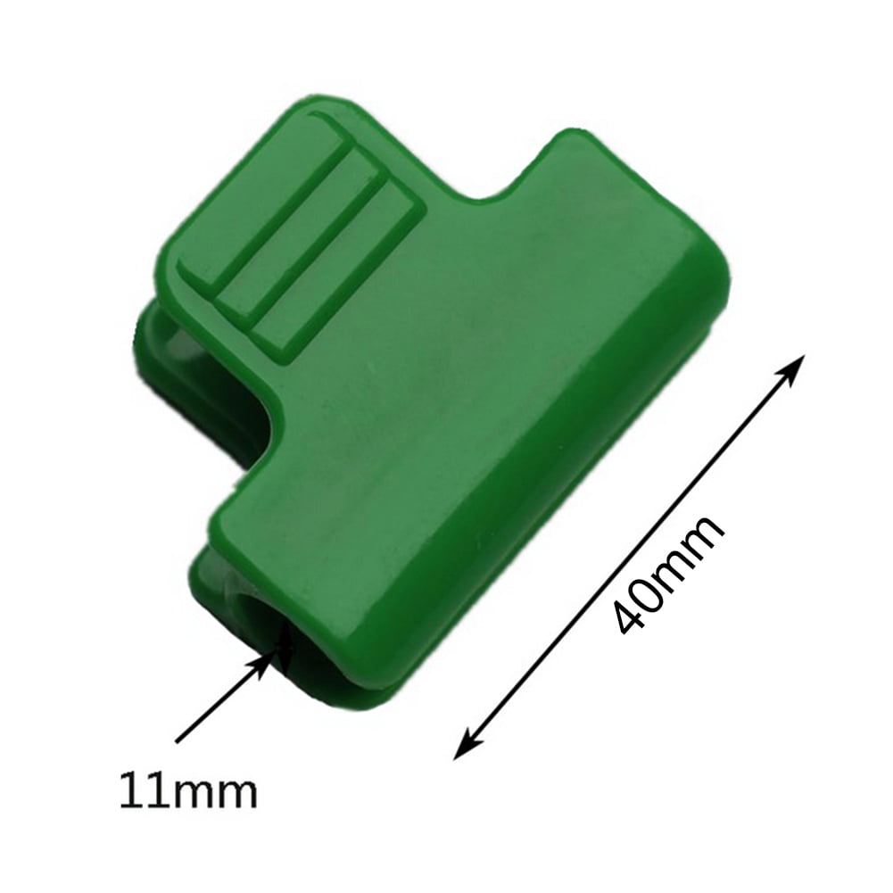QCUTEP 30 Pcs Plastic Pipe Clamp Greenhouse Film Row Cover Netting Tunnel Hoop Clips for Outer Diameter 6mm Plant Stakes