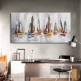 thumbnail image 3 of Póster de barco abstracto de una pieza, cuadro de velero, lienzo impreso, imagen de pared para sala de estar, decoración moderna del hogar sin marco, 3 of 4