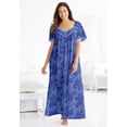 thumbnail image 5 of Only Necessities Plus Size Long Silky Lace-Trim Gown, 5 of 6
