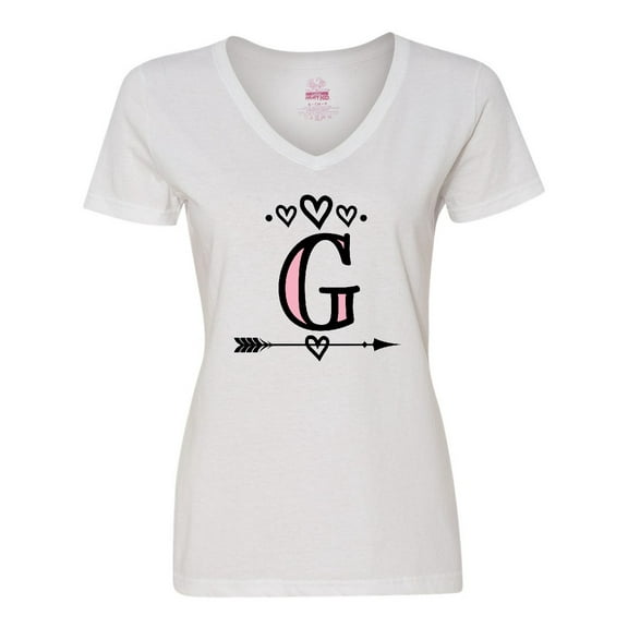 Inktastic Letter G Monogram Tribal Arrow Women's V-Neck T-Shirt