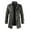 Army Green, variant on Mens Winter Jacket Casual Warm Fit Thick Leather Long Jacket with Pocket Long Sleeve Jacket Button-up Stand-up Collar Solid Color Green XL
