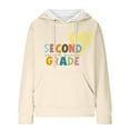 thumbnail image 4 of WZXFASHION Chandail à Capuchon pour Femmes à Col Rond à Manches Longues avec Poche Extérieure Couleur Unie Automne Couleur Unie Sport Décontracté Chandail à Capuchon Rabais de 50 % Liquidation Chandail à Capuchon Demi-Glissière, 4 of 4