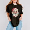thumbnail image 2 of Santa Face Patchwork Print - Women's Garment Dyed Tee, 2 of 12