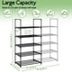 thumbnail image 3 of 5 Niveles Zapatera Organizador Madera, Zapateros Organizador de Acero Inoxidable, Ancho Ajustable, Almacenar y Guardar Los Zapatos para Entrada, Puerta, Dormitorio, Guardarropa, 3 of 9