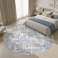 thumbnail image 6 of UERMEI 8ft Round Area Rug for Living Room, Washable Non-slip Soft Indoor Modern Abstract 8'x8' Round Rug for Bedroom Office Home Decor Carpet, Glacier Blue, 6 of 9