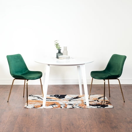 Round Table with Wood - Dense Foam Padding - Cozy Dining Spaces - 3-Piece Dining Set for Comfortable Seating