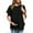 Black, variant on Sakmal Peplum T Shirts For Women Maternity Short Sleeve Oversized Crew Neck Tops Loose Casual White T-Shirts Womens Summer Outfits