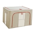 thumbnail image 3 of Bolsa organizadora de ropa de 66 l con ventana transparente, gran capacidad, resistente al agua. Beige, 3 of 7