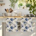 thumbnail image 4 of Navy Blue Floral Kitchen Towels Set of 2, Vintage Flowers Elegant Pastoral Rustic Absorbent Dish Towels for Kitchen, Microfiber Hand Towel, Quick Drying Tea Towel for Cleaning Decorative Dishcloths, 4 of 7