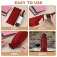thumbnail image 4 of Uxcell 2 Pcs Bolsas de Regalo para Botellas de Vino con Cordones, Bolsas de Vino de Yute Transparente Reutilizables para Bodas, Fiestas de Cumpleaños, Blancas, 4 of 6