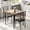 Retro color, variant on 3 Pieces Kitchen Table Set, Small Dining Room Table with 2 Upholstered Chairs, Wood Square Dining Table Set, Space-Saving Dinette for Small Space Apartment Dining Room