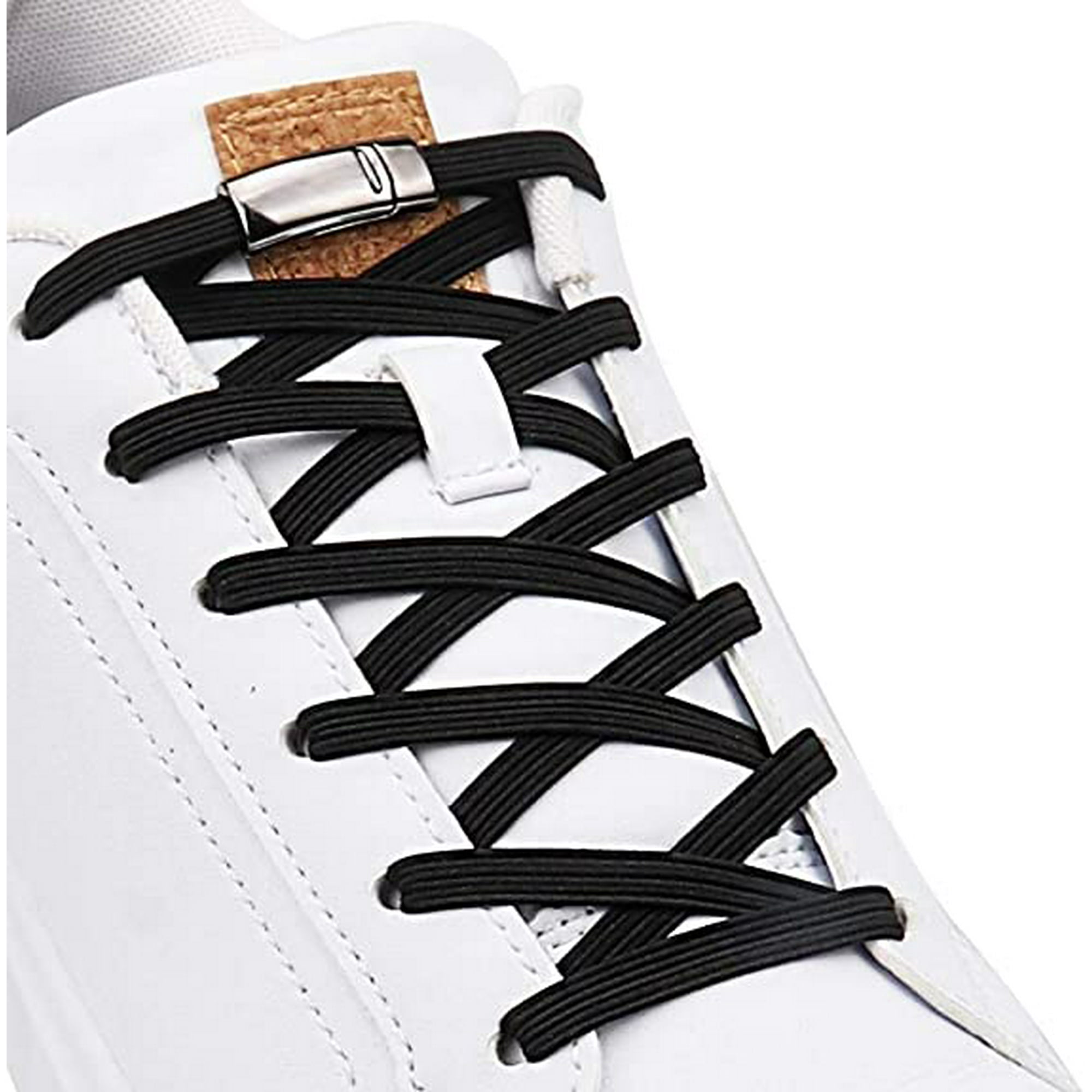 Black elastic shoe laces deals