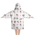 thumbnail image 2 of White Cow Heart Pattern Blanket Hoodies for Kids 6-13YR Oversize Wearable Blanket Hoodies for Boys Girls Teens, 2 of 7