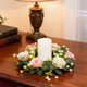 thumbnail image 5 of Rosas Blancas Flores Artificiales, Corona de Vela con Rosas Amarillas Y Blancas, 21cm Romántica Decoración de Mesa, Guirlanda de Rosa Blanca, 5 of 6