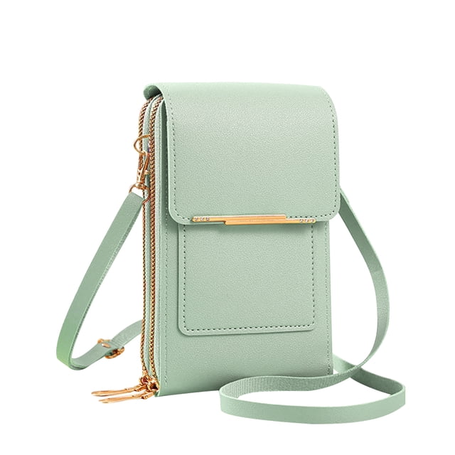 Bolso Hombro Cuero PU Bolso Almohada Suave para Mujer para El Ocio Diario (verde)
