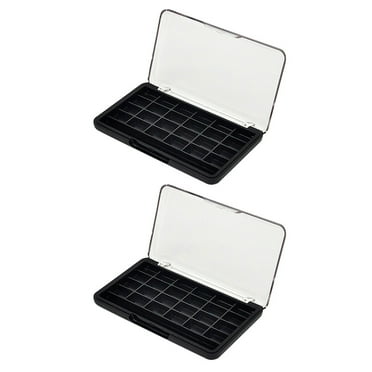 2 Pcs Eye Shadow Tray DIY Cosmetic Pallet Clear Case Red Box Paint Makeup Sub Packing Blush Palette Plastic Travel