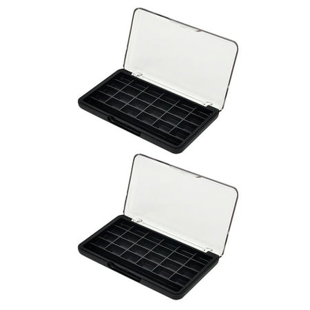 

FRCOLOR 2Pcs Simple 24 Color Eye Shadow Box Empty Box Diy Watercolor Paint Box