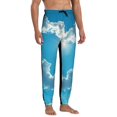 thumbnail image 4 of Xecao Heart Shaped Cloud Print Active Tech Joggers for Men, Mens Sweatpants Lounge Pants with Pockets-Medium, 4 of 5
