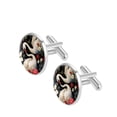 thumbnail image 2 of Swan Stylish Stainless Steel Shirt Cufflinks Set for Men, for Formal Attire and Business Meetings, 2 of 6