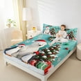 thumbnail image 4 of Homewish Polar Bear Kids Bed Sheets, Cute Cartoon Penguin King Sheets, Christmas Tree Gift Sheet Set, Ultra Soft Bedroom Decor, 4 Pieces, 4 of 7