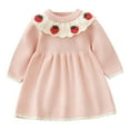 thumbnail image 4 of RMGVDSD Girls Sweater Dress Child Girls Dresses Cute Strawberry Long Sleeve Knitted Dress Kids Casual Sundress Spring Clothes Girls Spring Sundress, 4 of 4