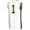 thumbnail image 3 of Unisex GameDay Greats #1 White Michigan Wolverines Lightweight Basketball Jersey, 3 of 4