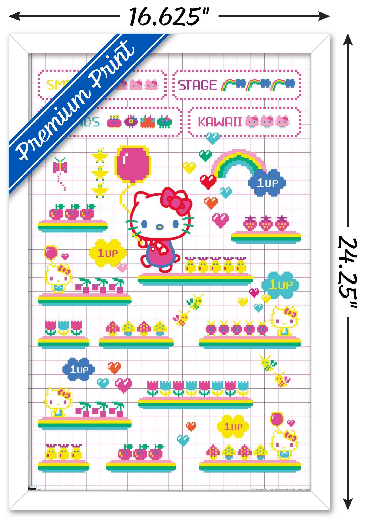 Hello Kitty - Arcade Wall Poster, 14.725" x 22.375" Framed