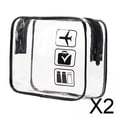 thumbnail image 1 of 2xBolsa De Maquillaje Transparente Para Artículos Esenciales De Viaje Y Baño, Color Negro, 1 of 8