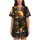 thumbnail image 1 of Fotbe Golden Koi And Treasure Conjunto de Pijama Estampado para Mujer, 2 Piezas, Ropa de Dormir con Camiseta de Manga Corta y Shorts Suaves-X-Large, 1 of 6