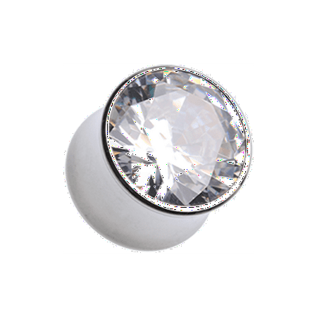

Solid Magnum CZ Press Fit Double Flared Ear Gauge Plug