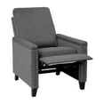 thumbnail image 6 of Emma + Oliver Gray Fabric Upholstered Push Back Recliner with Nailhead Trim and Pop Out Footrest for Living Room, Den & Bedroom, 6 of 14