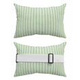 thumbnail image 2 of Pack of 4 Outdoor Lumbar Pillow Covers 12x20 Inch, Sage Green Striped Waterproof Throw Pillow Covers Set, Modern Simple Farmhouse Beige Indoor&Outdoor Decorative Cushion Cases for Patio Porch Car, 2 of 7