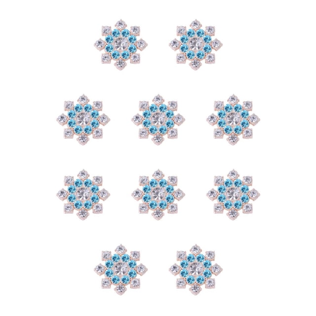 Monstrate 10 paquetes/lote estilo Retro duradero y de moda técnica de galvanoplastia DIY elegante aplicación amplia para zapatos clásicos Tela de costura y artesanía Oro Azul Diamantes de imitación