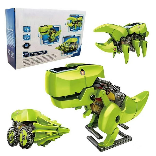 Juguetes De Construcción De Dinosaurios, Juguetes De Dinosaurios Ensamblados Solares Educativos De Plástico Confiables Interactivos Para Niños Para Vacaciones