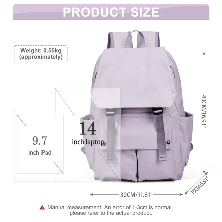 BJLFS School Backpack Waterproof Black Bookbag College High School Bags for Boys Girls Lightweight Travel Rucksack Casual Daypack Laptop Backpacks for