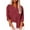 Wine, variant on Njagoc3 Womens Solid Color Button-Up Cardigan, 3/4 Sleeve, Loose Fit, Casual Fall & Winter Top