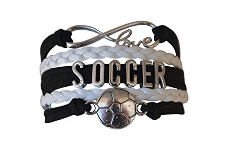 Lorfancy 24Pcs Soccer Bracelets Girls Boys Soccer Party Favors Gifts Adjustable Charm Bracelet Women Men Teens Woven Cord Bracelets Soccer Players 