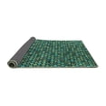 thumbnail image 2 of Ahgly Company Indoor Square Abstract Turquoise Blue Modern Area Rugs, 4' Square, 2 of 4