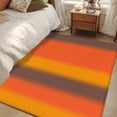 thumbnail image 5 of Color Striped Gradient Washable Area Rugs 2.7'x5', Modern Orange Yellow Brown Minimalist Low Pile Throw Living Room Rug Non-Slip Sturdy Edge Binding Carpet for Indoor Entryway Bedside Kitchen, 5 of 9