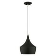 thumbnail image 3 of Livex Lighting Waldorf 1-Light Metal Single Pendant in Black, 3 of 12