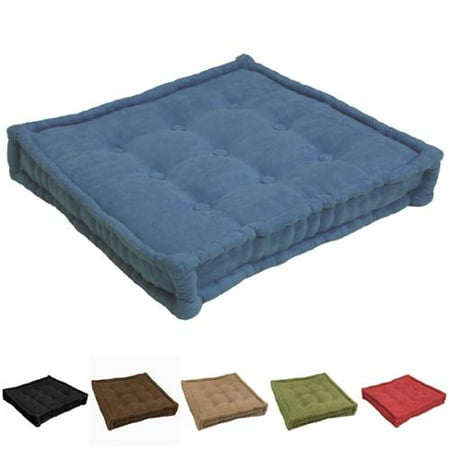 Blazing Needles 25-inch Square Corded Floor Pillow with Button Tufts - Walmart.com