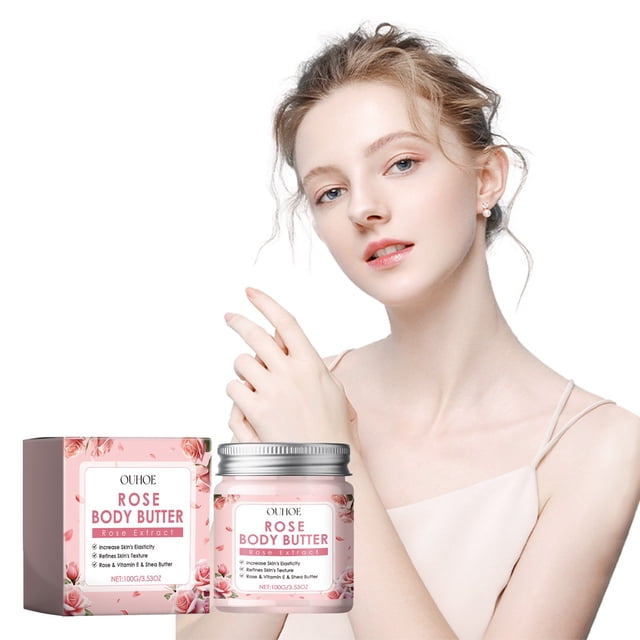 Crema Hidratante Corporal de Rosa 100 G | Nutritiva y Reparadora | Esencia de Rosa Aromática | Hidratante y Suavizante | Fórmula Antioxidante