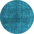 thumbnail image 1 of Ahgly Company Indoor Round Oriental Light Blue Industrial Area Rugs, 3' Round, 1 of 4