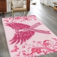 thumbnail image 3 of Pink Ribbon Wings Area Rug 4'x6', Bows Vintage Floral Butterfly Abstract Washable Non-Slip Rugs, Low Pile Large Carpet for Living Room Bedroom Dining Room Kitchen Office Indoor Mat, 3 of 9