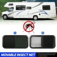 thumbnail image 3 of Sliding Rounded  Black Aluminum Alloy Frame UV Resistant with Removable  Screen for Caravans  Trailers RV, 3 of 7