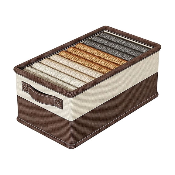 Clothes Organizer Box with Handle,Strong Construction Not to Deform 9.4*11.8*6.7in for Home,Living Room