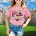 thumbnail image 2 of T-shirt à Manches Courtes d'Été pour Filles Col Rond Décontracté pour Enfants Tenue Scolaire Confortable pour Tous les Jours, 2 of 4
