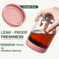 thumbnail image 4 of HLONK 6-Pack Glass Canning Jars with Leak-Proof Lids - Wide Mouth Mason Jars  16oz (473ml) Airtight Food Storage Containers for Jam  Pickles  Sauces  Dry Goods  Crafts - Heavy-Duty Glass, 4 of 5