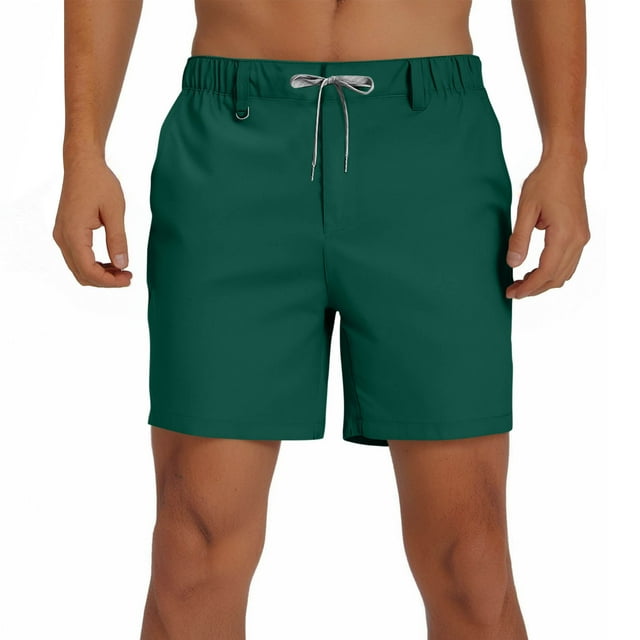 Men's Shorts Casual Elastic Waist Bermuda Shorts Loose Fit Summer Basic Running Gym Shorts with Pockets