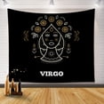 thumbnail image 1 of Tapiz para colgar en la pared Virgo Zodiac negro/dorado 130 x 150 cm, 1 of 1